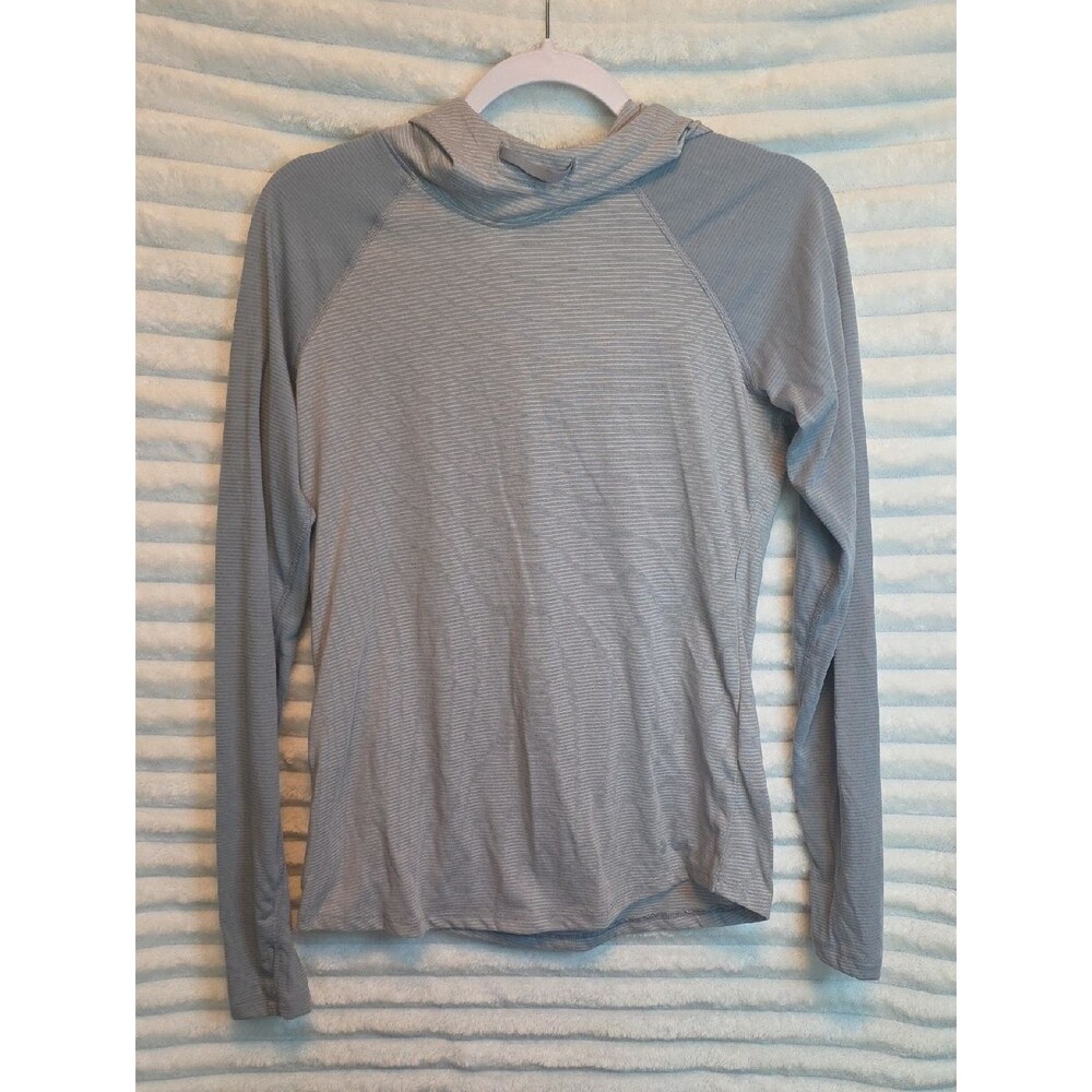 0200 Under Armour Light Weight Striped Womens Hooded Long Sleeve-see Description